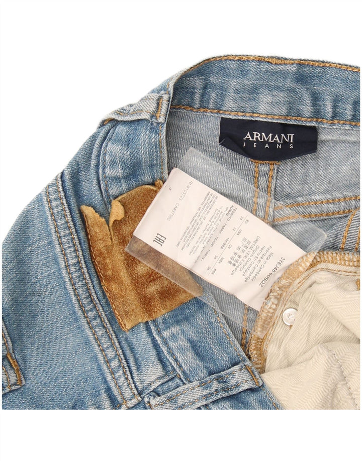 Armani Straight Jeans til mænd W34 L32 Blå Bomuld