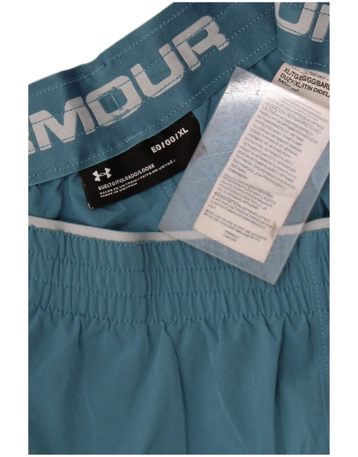 UNDER ARMOUR Sportsshorts til mænd XL Blå Colourblock Polyester