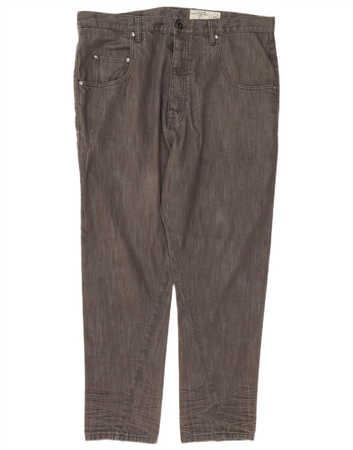 All Saints Straight Jeans til mænd W34 L26 Grå Bomuld