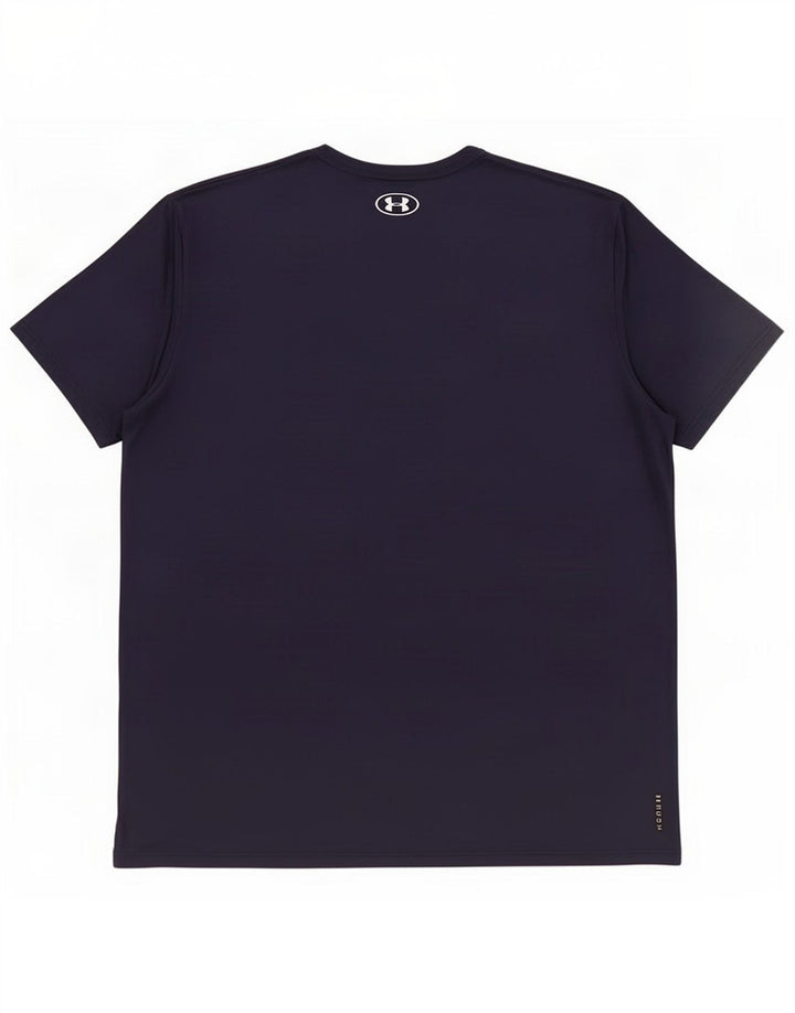 Under Armour Herre T-Shirt Top 2XL Navy Blue Polyester