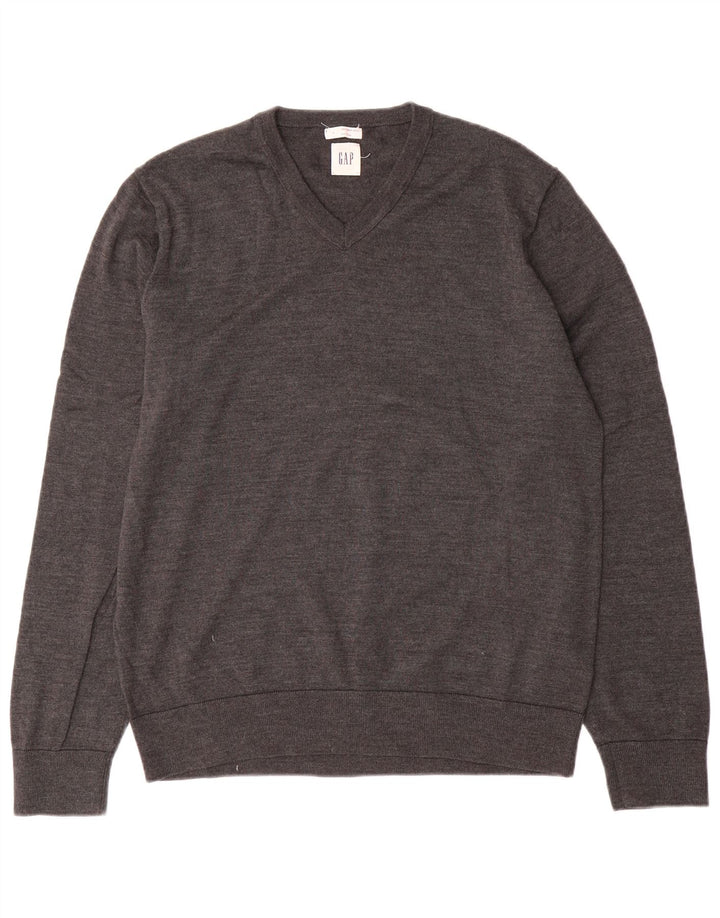 Gap Herre V-hals sweater Stor grå uld