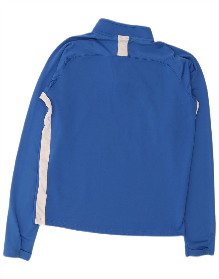 Nike Pullover med lynlås til mænd, træningsdragt, lille blå farveblok polyester