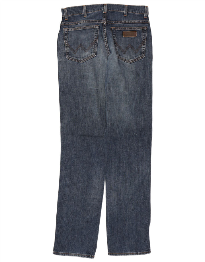 WRANGLER Herre Texas Stretch Straight Jeans W32 L36 Blå Bomuld