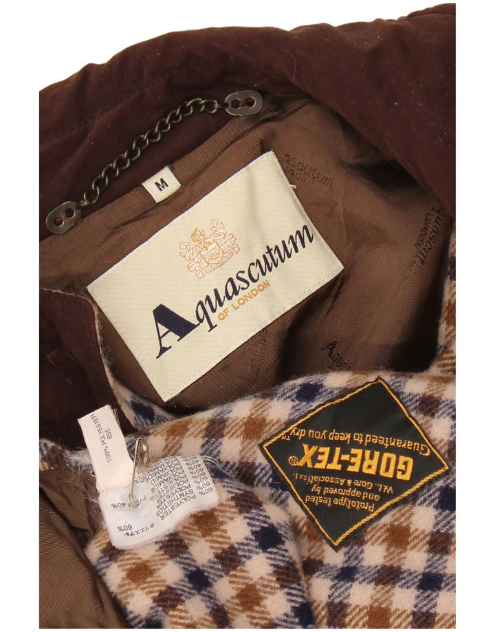 Aquascutum Gore-Tex oversize overfrakke til kvinder UK 14 medium brun polyester