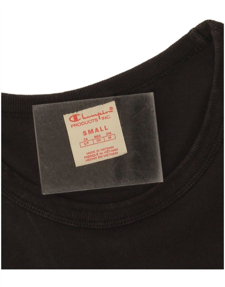 Champion Herre grafisk T-shirt top lille sort bomuld