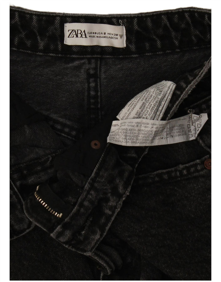 Zara Dame Denim Shorts EU 40 Medium W30 Grå Bomuld