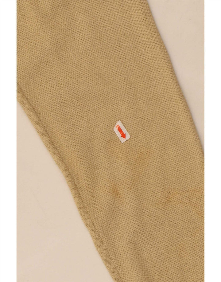 Les Copains Dame Longline Button Neck Jumper Sweater IT 44 Medium Beige