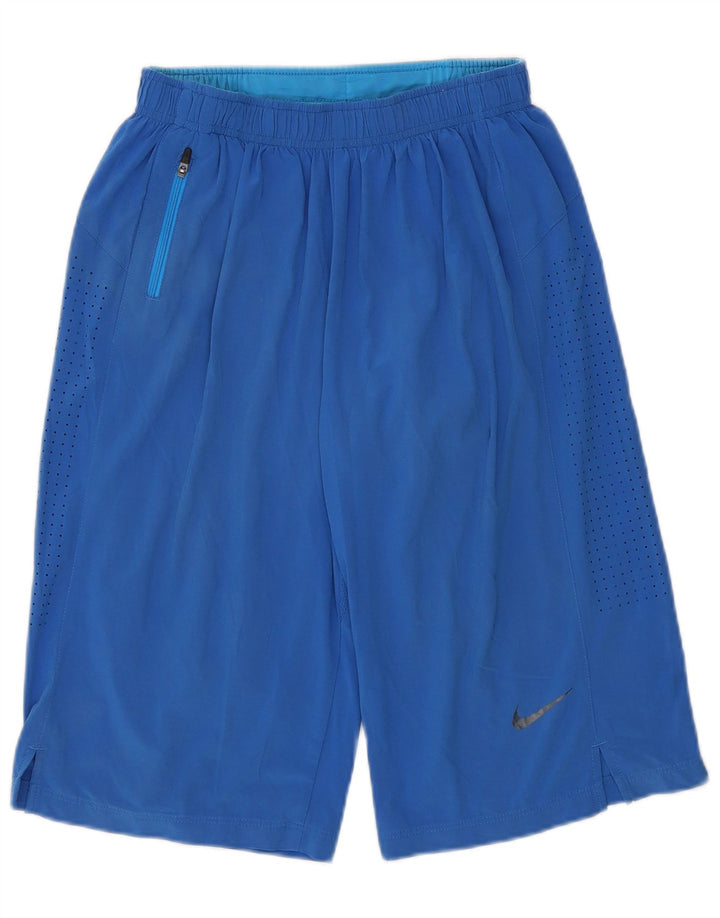 Nike Herre Bermuda Sportshorts Små Blå Polyester Sports