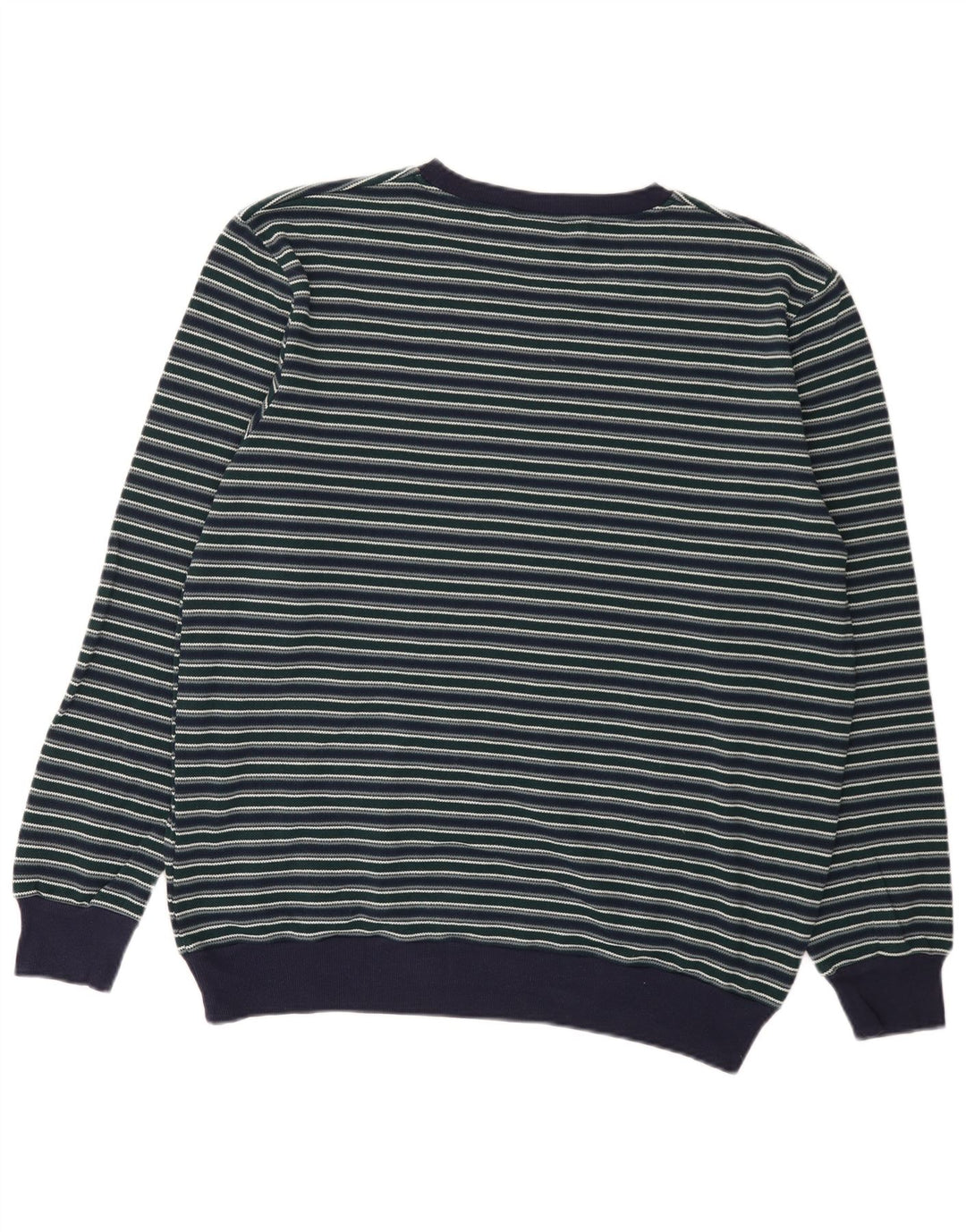 Fila Herre rund hals sweater stor marineblå stribet bomuld