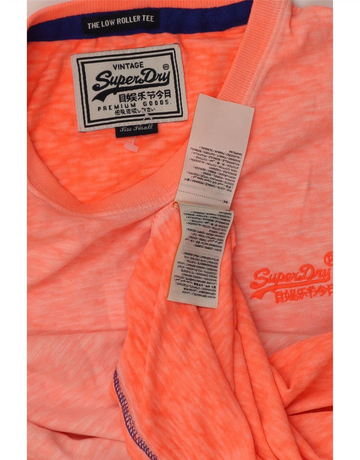 Superdry T-shirt top til mænd, lille orange bomuld
