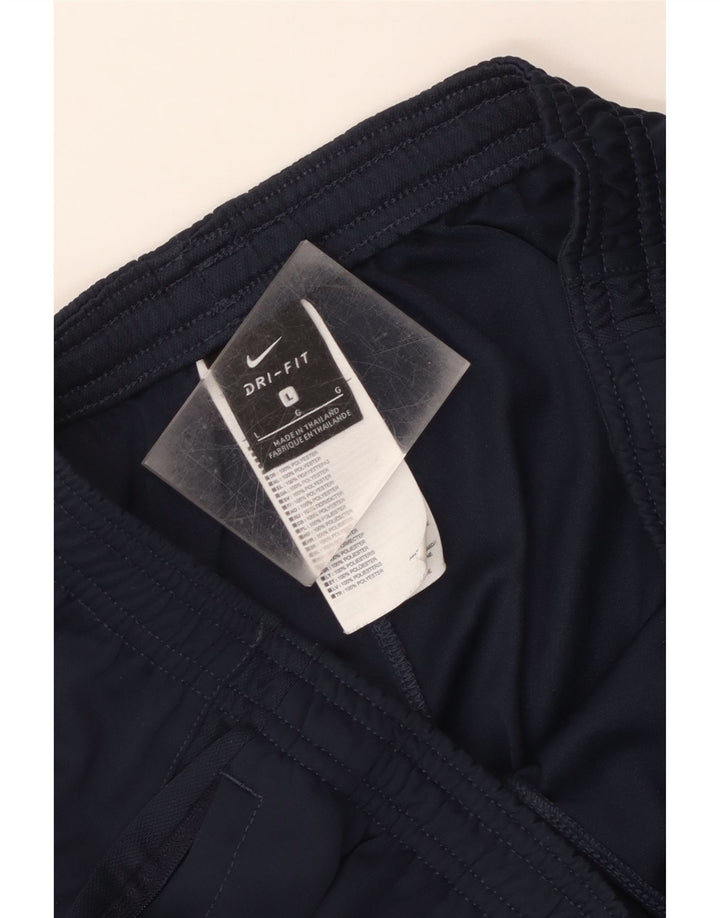 Nike Herre Dri Fit træningsdragt Bukser Large Navy Blue Polyester