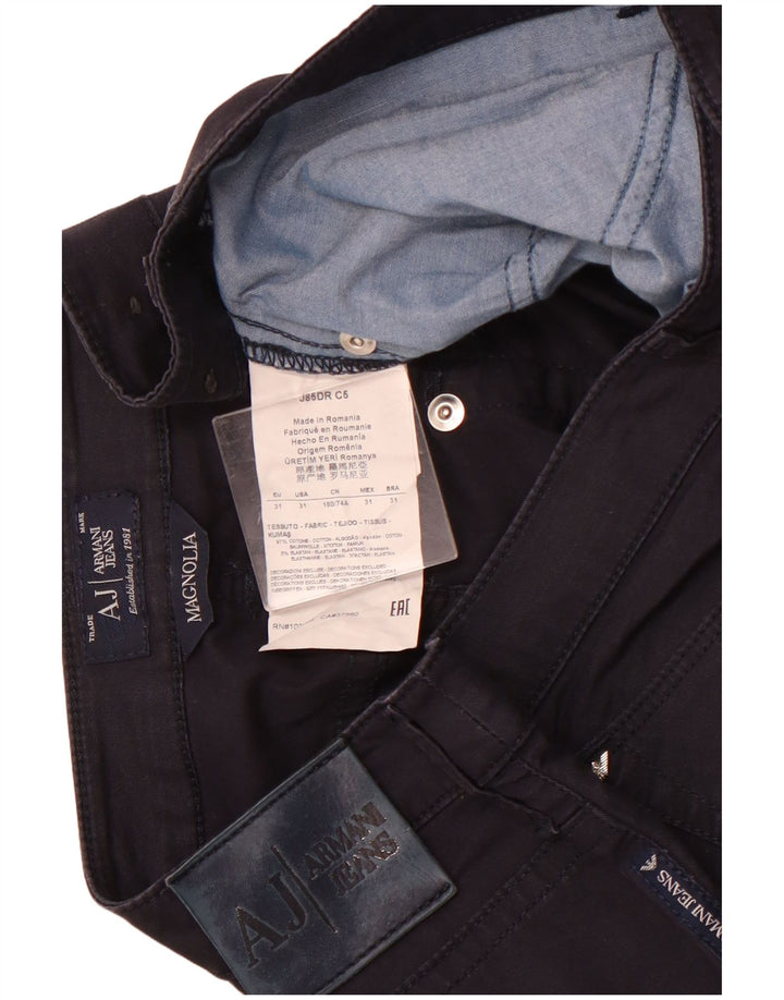 ARMANI Dame Magnolia Lige Casual Bukser W31 L28 Marineblå Bomuld