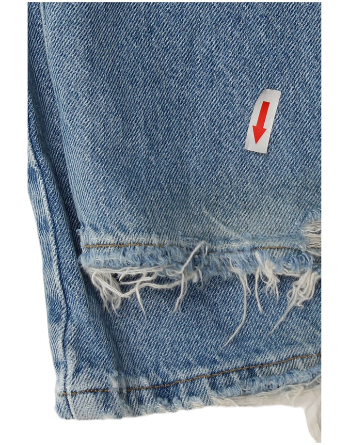 Zara Dame Cargo Loose Jeans EU 40 Medium W30 L30 Blå Bomuld