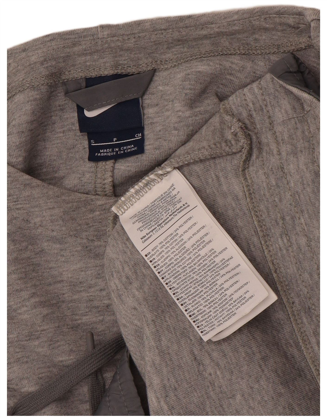 Nike Womens Crop Sweatshirt Jumper UK 10 Small Grey Bomuld