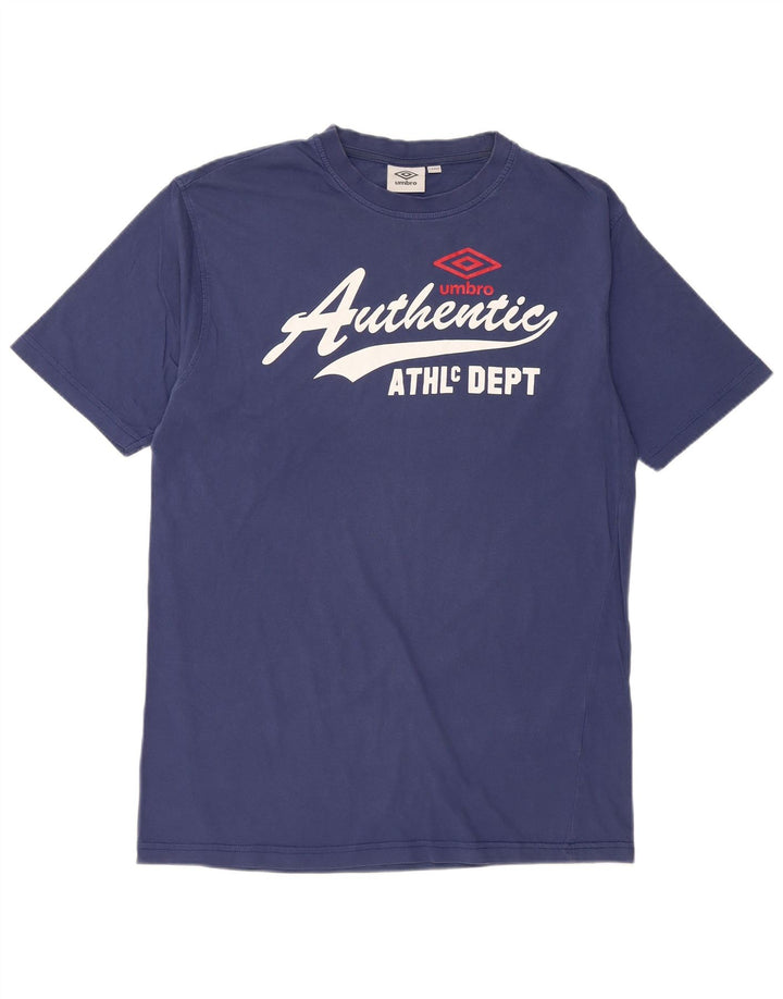 UMBRO Herre grafisk T-shirt Top Stor marineblå bomuld