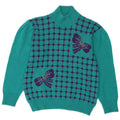 Sara Valentino Dame Turtle Neck Jumper Sweater UK 14 Medium Green