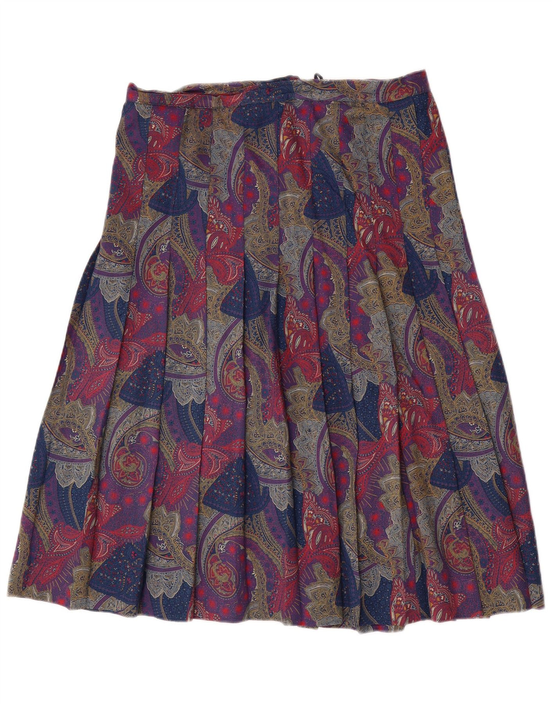 Vintage plisseret nederdel til kvinder W32 Stor flerfarvet Paisley