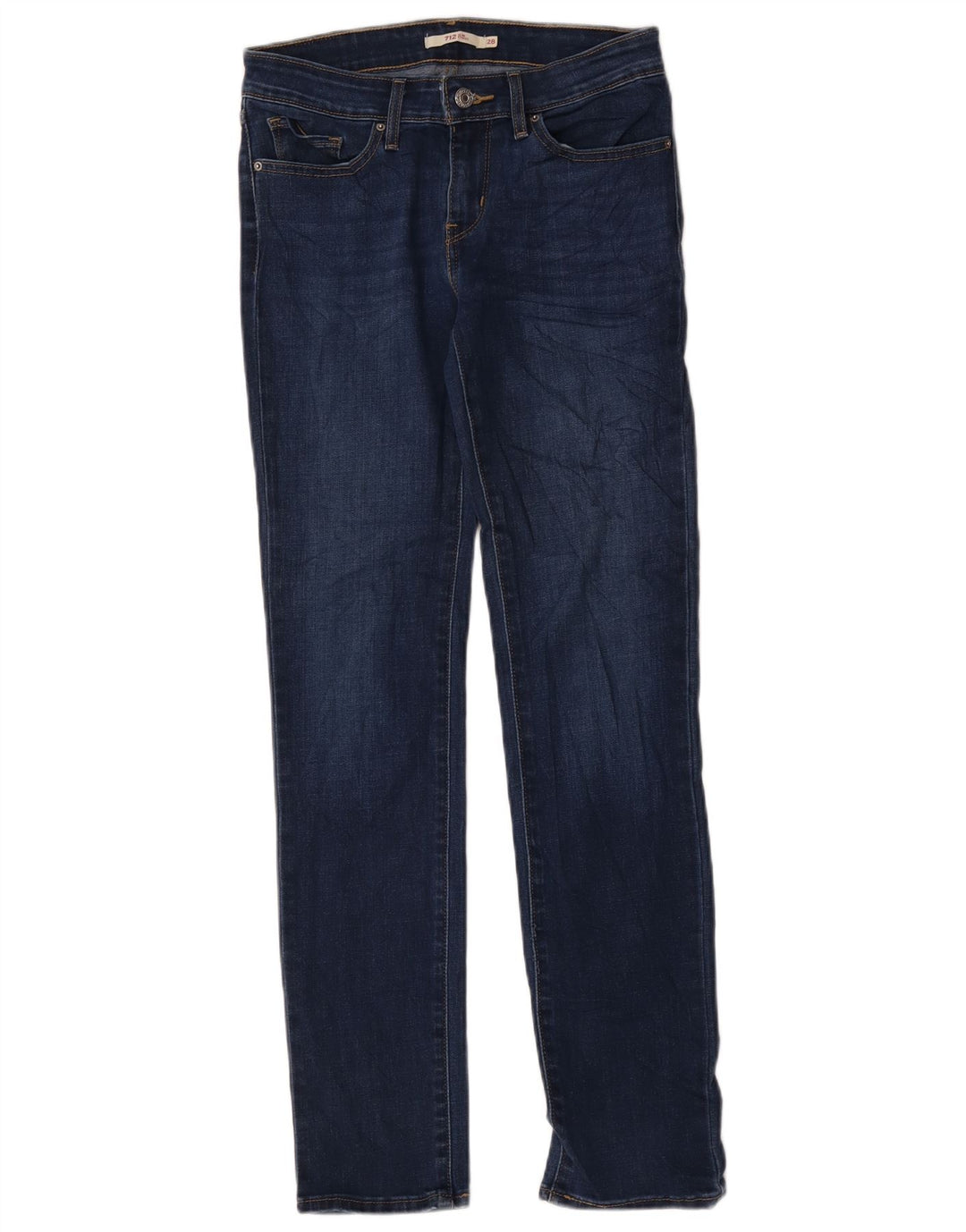 Levi's Dame 712 Slim Jeans W28 L31 Blå Bomuld