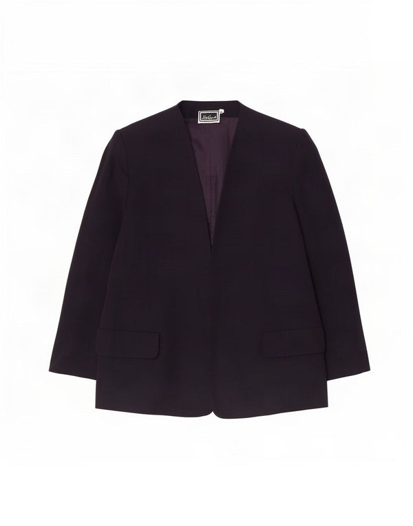 Luisa Spagnoli Dame Open Blazer Jacket IT 52 2XL Navy Blue Acetate