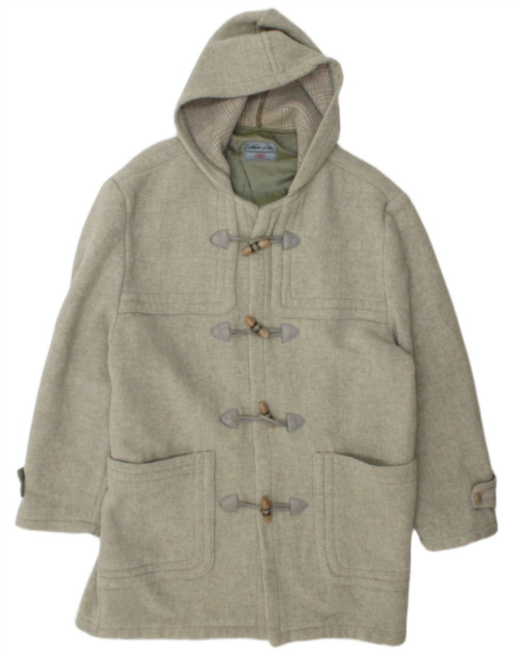 Lynlås Herre Hooded Duffle Coat UK 42 XL Khaki Wool