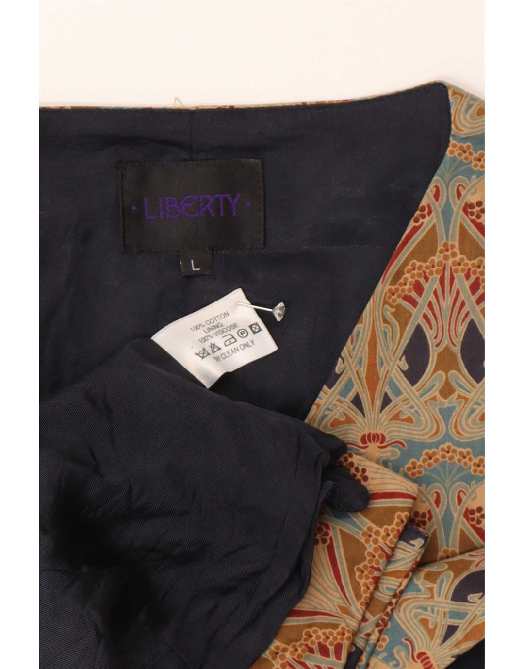Liberty herrevest Stor beige blomstret bomuld