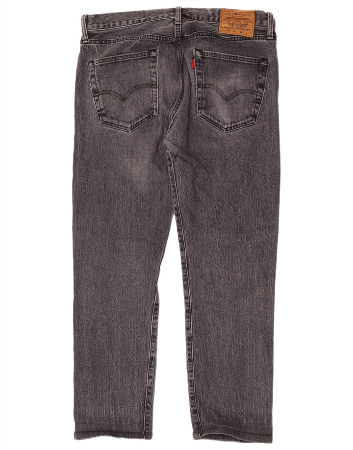 Levi's Herre 501 Straight Jeans W33 L28 Grå Bomuld