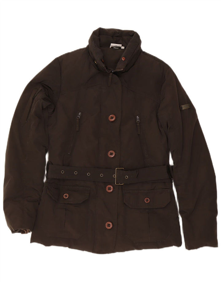 Ellesse Dame Polstret Jakke UK 10 Small Brown Polyester