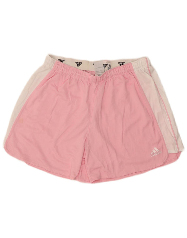 ADIDAS Womens Climalite Sport Shorts UK 14 Large  Pink Colourblock