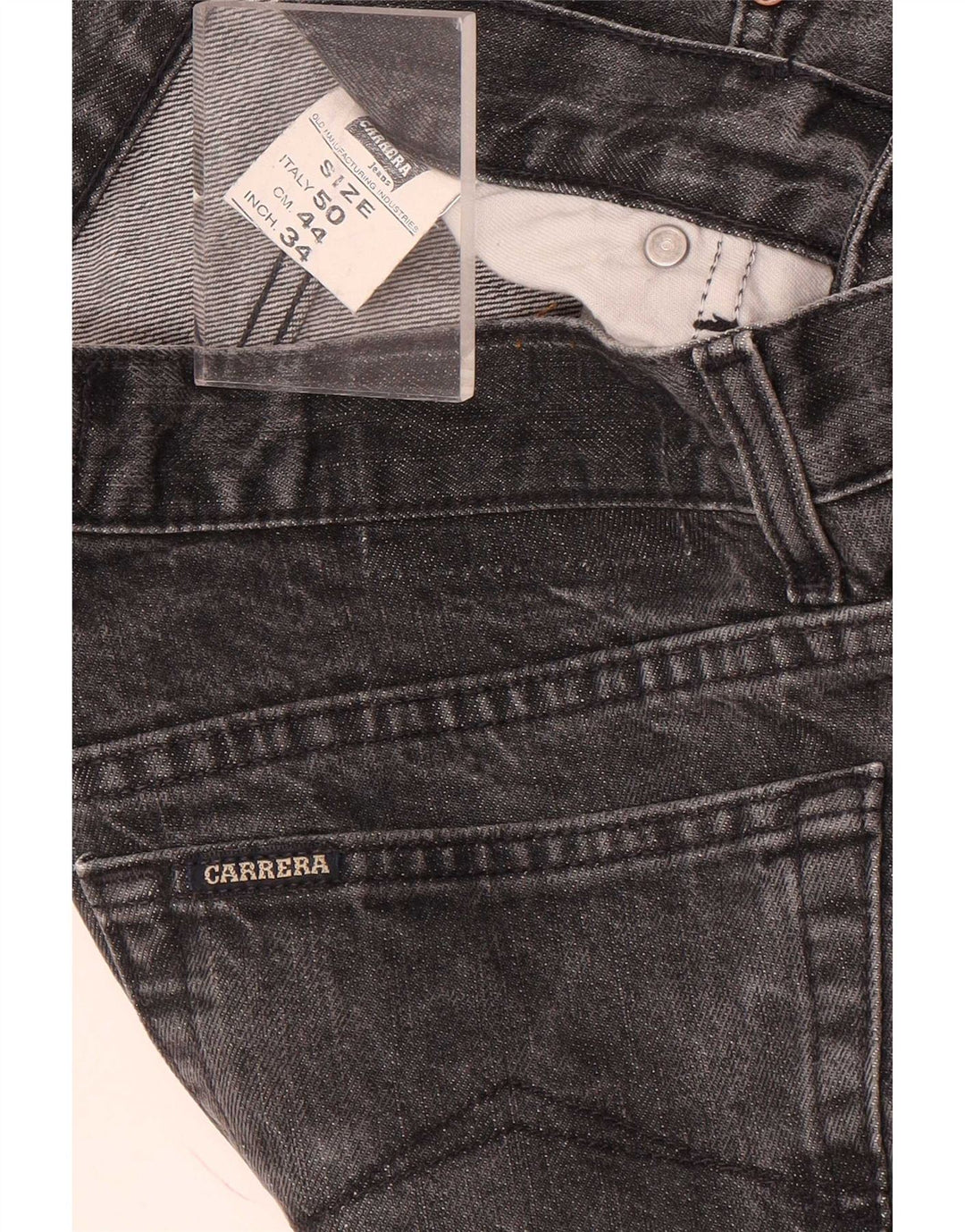 Carrera Straight Jeans til mænd W34 L30 Grå bomuld