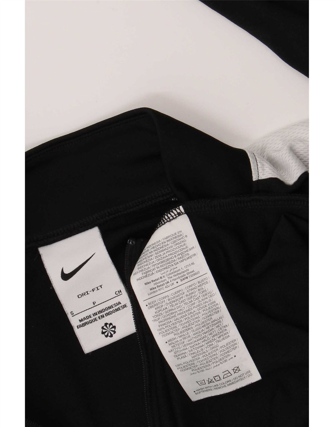 Nike Herre Dri Fit Zip Neck Top Langærmet Lille Sort Colourblock