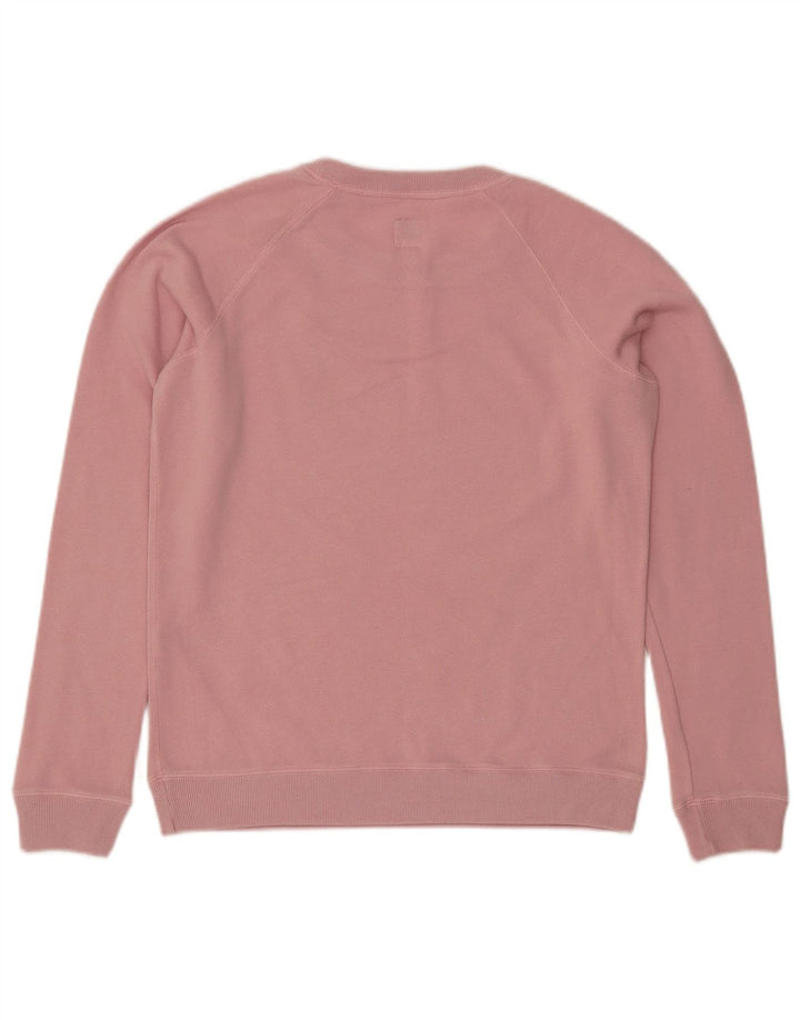 JACK WILLS Dame Oversized Sweatshirt Jumper UK 10 Small Pink Bomuld