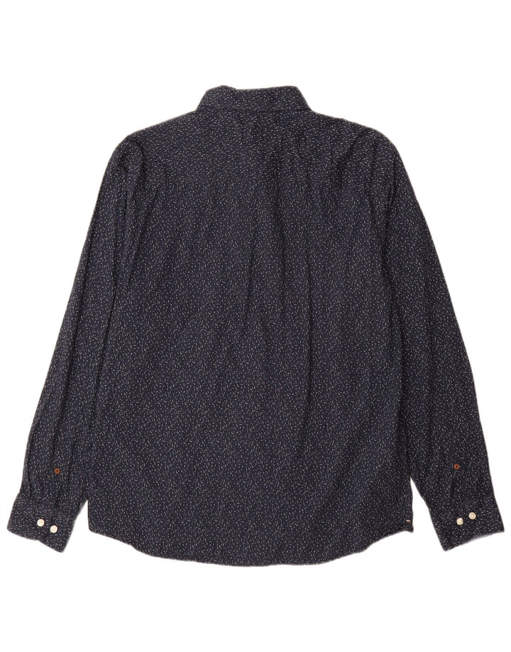 Jack & Jones herreskjorte XL marineblå plettet bomuld
