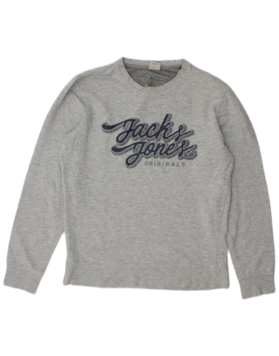 JACK & JONES Grafisk sweatshirt til mænd Medium Grå Flecked Bomuld