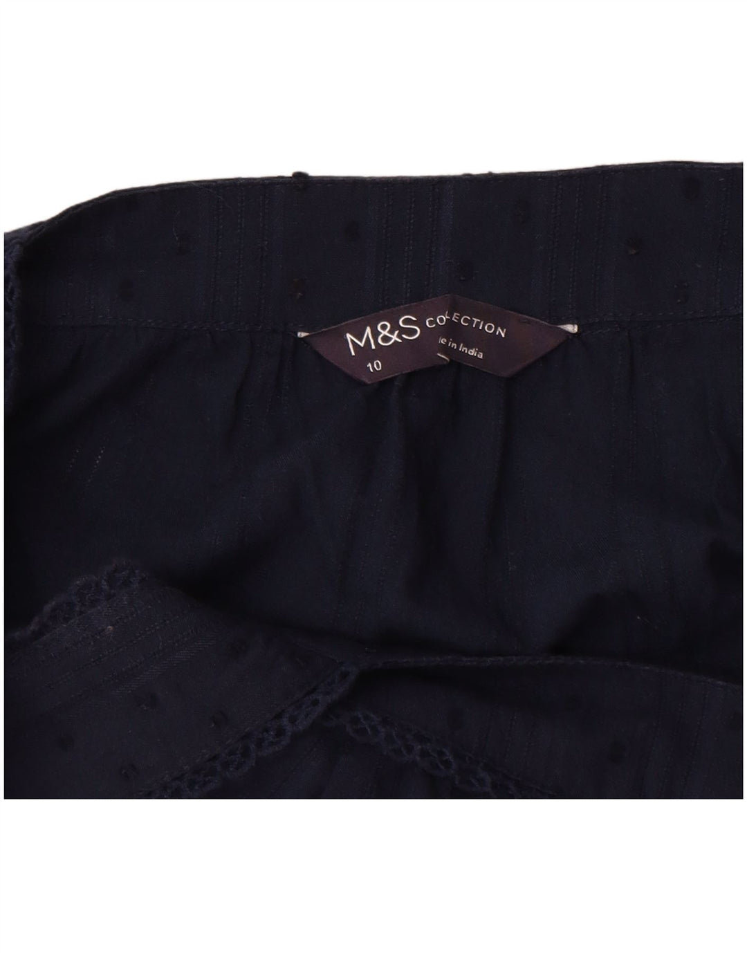 Marks & Spencer Womens Sleeveless Cami Top UK 10 Small Navy Blue Spotted