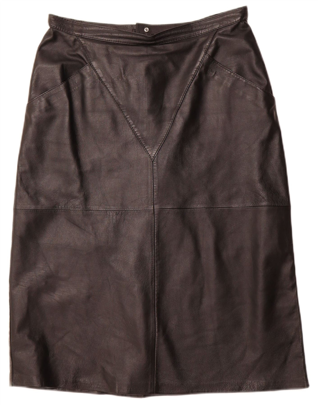 VINTAGE Lædernederdel til kvinder IT 44 Medium W32 Sort