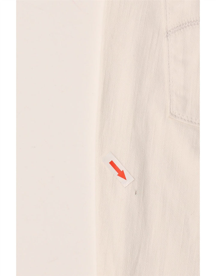 LEVI'S Dame 515 Capri Jeans US 14 Large W36 L20 Hvid Bomuld