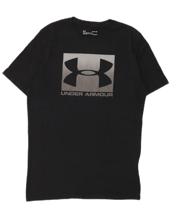 Under Armour Herre Heat Gear Grafisk T-shirt Top Lille sort bomuld
