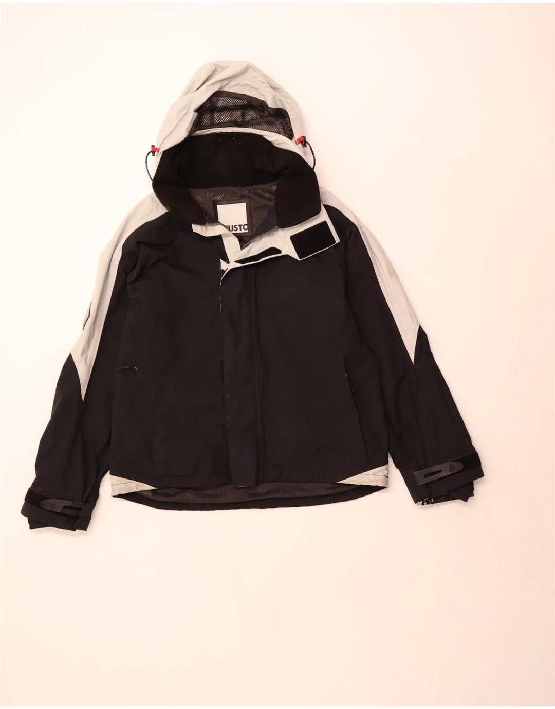 Musto Regnjakke med hætte til mænd UK 40 Large Black Colourblock Polyamid