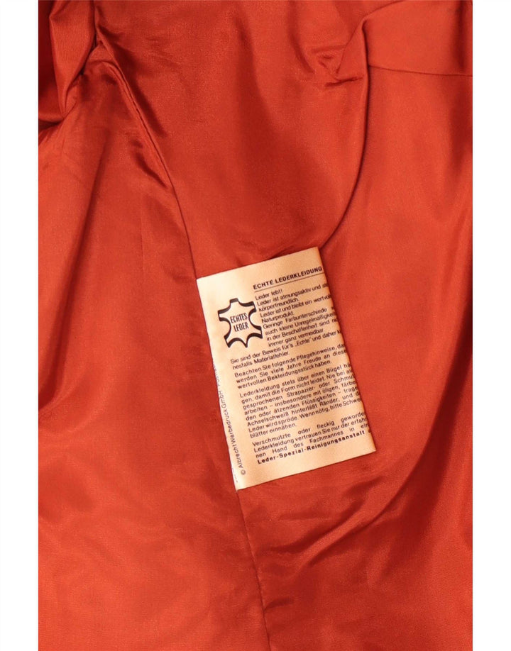 Vintage Dame Ruskindsjakke IT 52 2XL Rødt Læder
