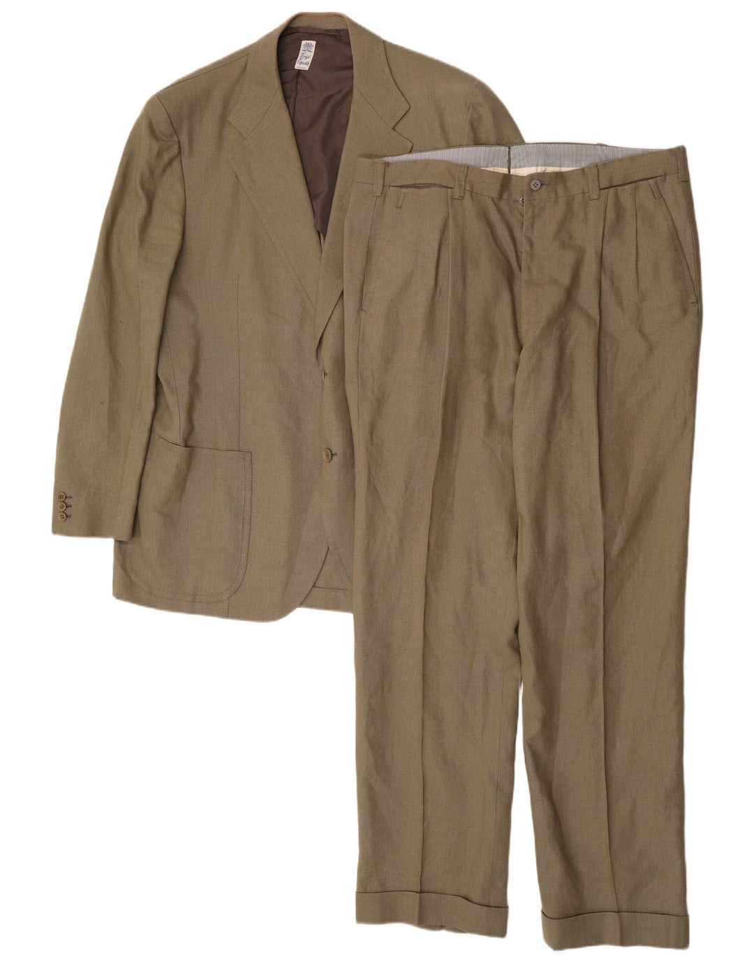 Vintage Dame 2-knap 2-delt jakkesæt UK 40 Large W36 L33 Grøn