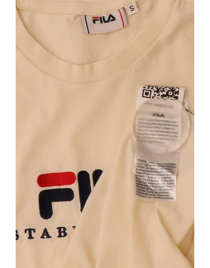 Fila Herre Grafisk T-Shirt Top Lille Beige Bomuld