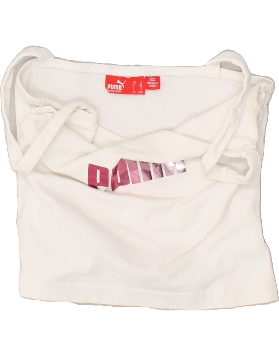PUMA Girls Graphic Cami Top 7-8 Years Small  White Vintage Puma and Second-Hand Puma from Messina Hembry 