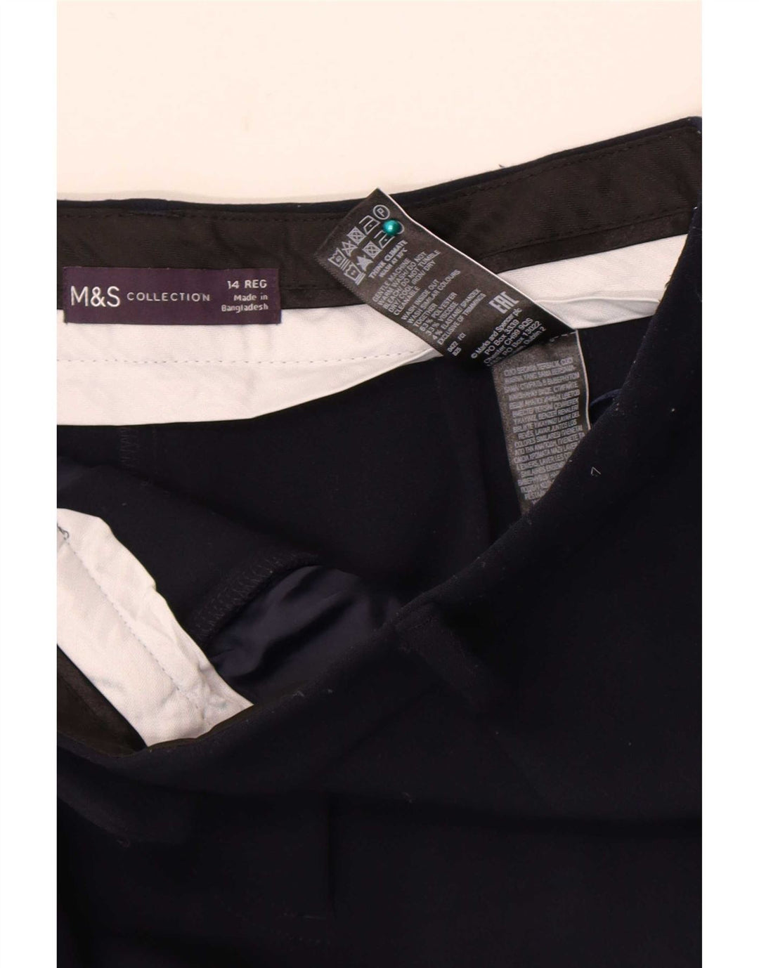 Marks & Spencer jakkesæt til kvinder UK 14 Large W32 L30 Navy Blue
