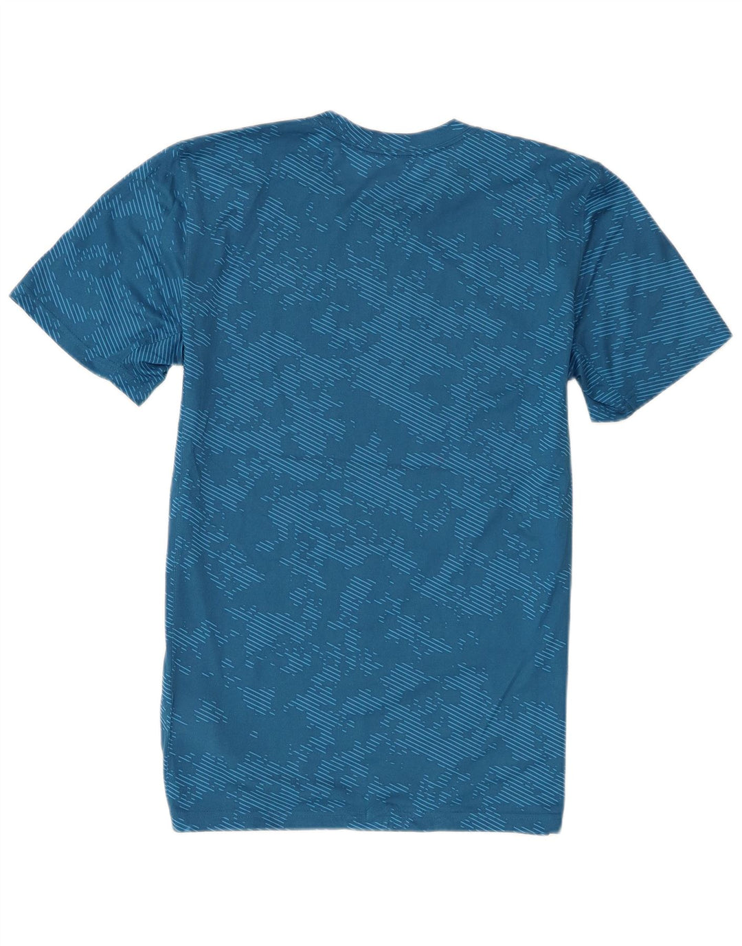 Nike Herre Dri Fit T-Shirt Top Lille Blå Camouflage Polyester
