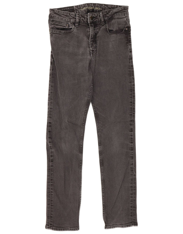 Calvin Klein Dame Slim Fit Slim Jeans W28 L30 Grå Bomuld
