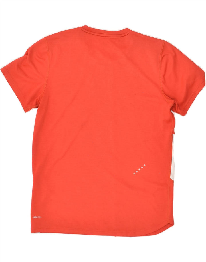 PUMA Mens T-Shirt Top Small Red Colourblock Polyester | Vintage Puma | Thrift | Second-Hand Puma | Used Clothing | Messina Hembry 
