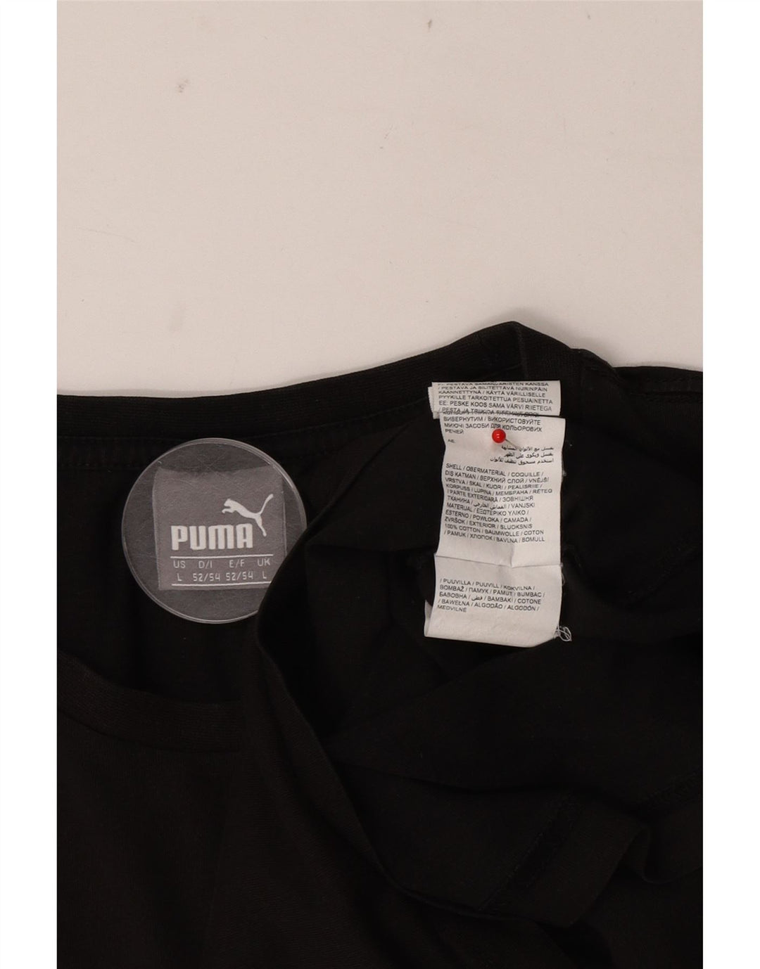 Puma Herre Grafisk T-Shirt Top Stor Sort Bomuld