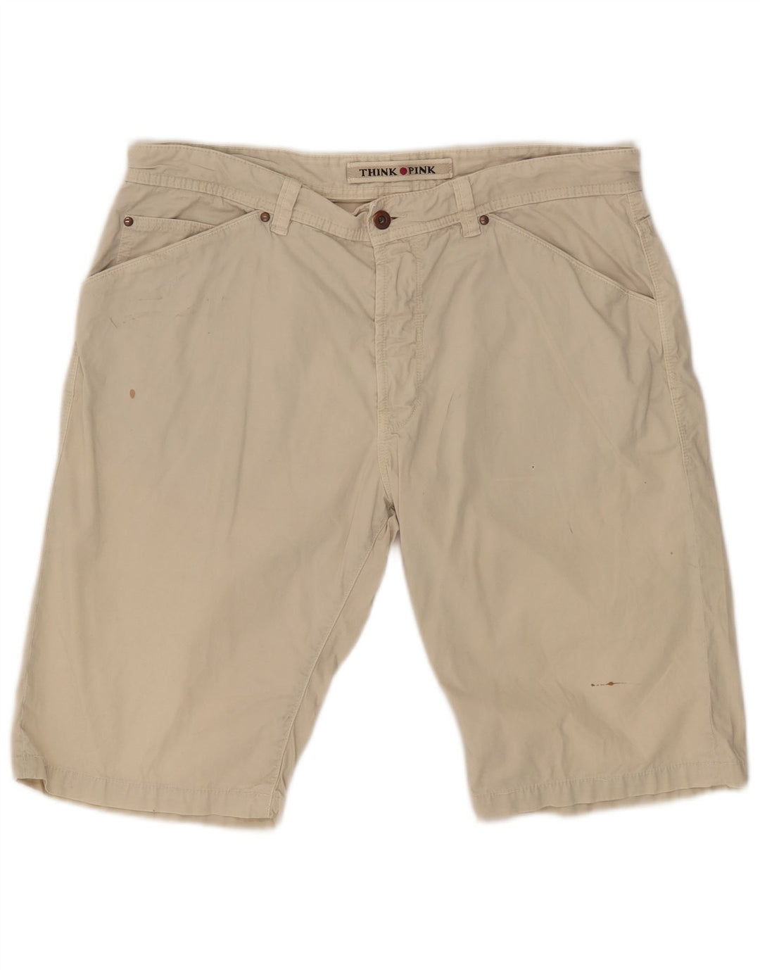 Tænk Pink Herre Chino Shorts W36 Large Beige