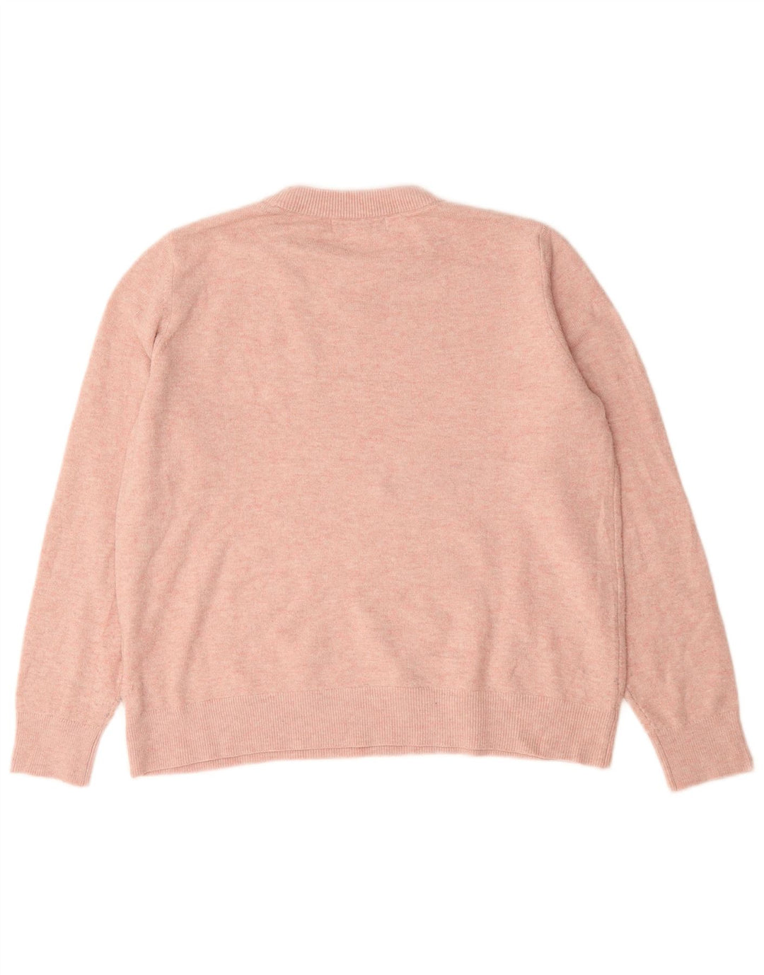 Marks & Spencer Dame sweater med rund hals DK 14 Medium Pink Polyester