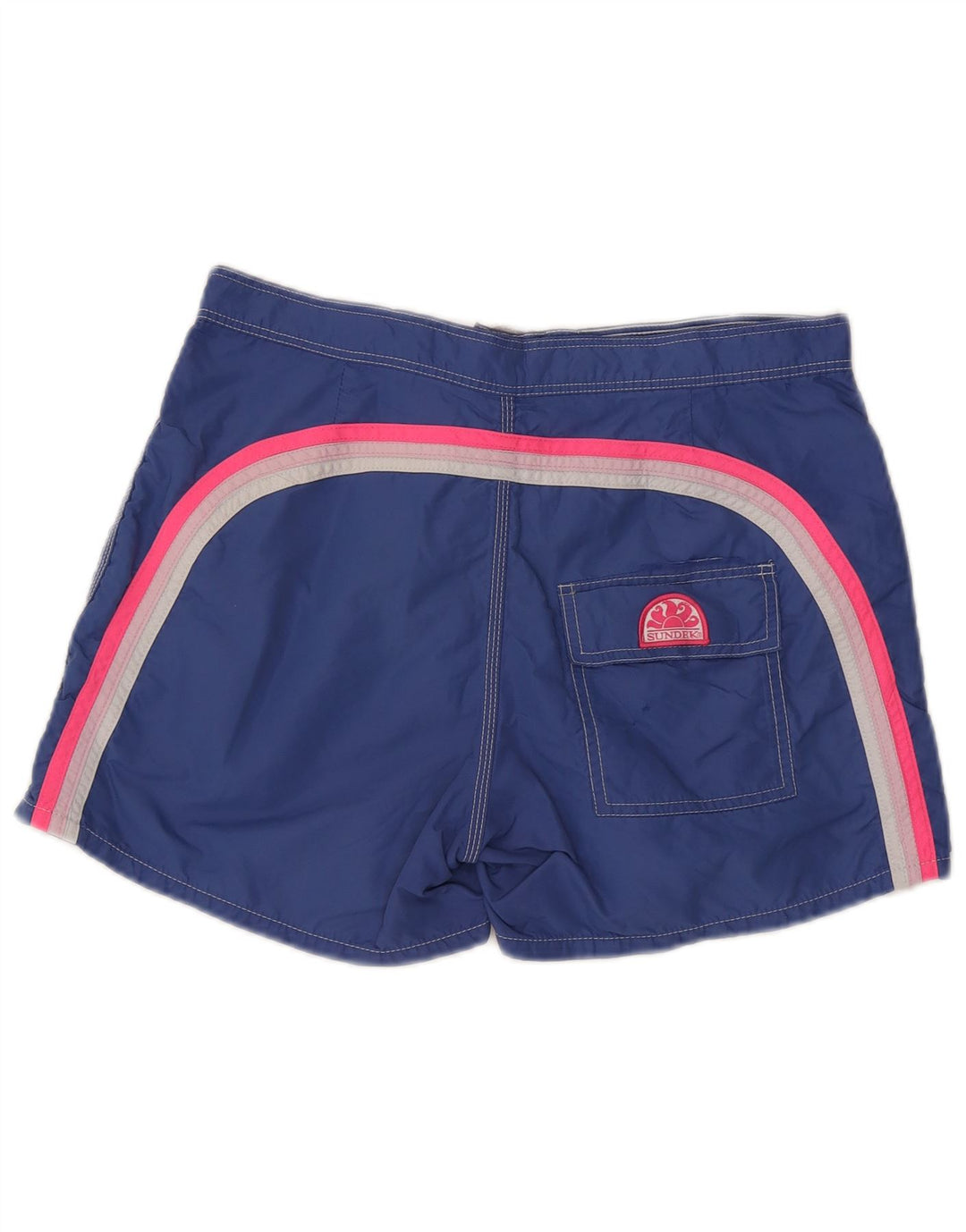 Sundek Herre badeshorts Medium blå stribet nylon